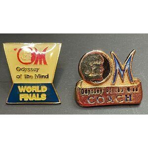 Vintage Odyssey of the Mind World Finals Coach Pins (2)